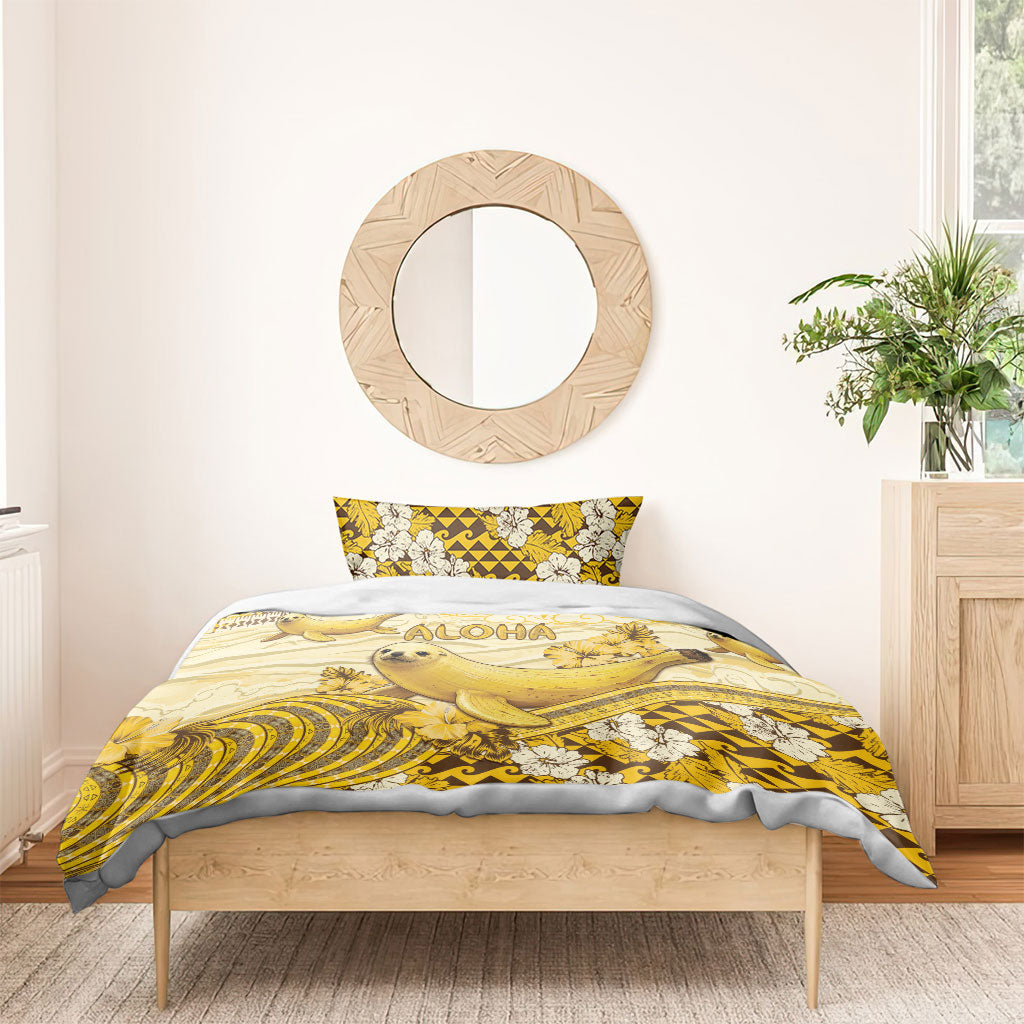 Hawaii Banana Seal Bedding Set Ilio Holo I Ka Uaua Aloha