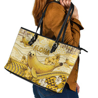 Hawaii Banana Seal Leather Tote Bag Ilio Holo I Ka Uaua Aloha DT05 - Polynesian Pride