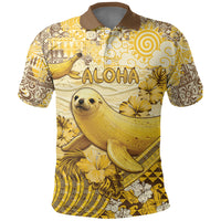 Hawaii Banana Seal Polo Shirt Ilio Holo I Ka Uaua Aloha DT05 Yellow - Polynesian Pride