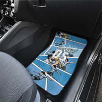 Custom Argentina Football Car Mats Goat Comic Style Sun Of May