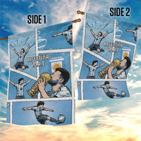 Argentina Football Garden Flag Goat Comic Style Sun Of May