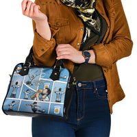 Argentina Football Shoulder Handbag Goat Comic Style Sun Of May
