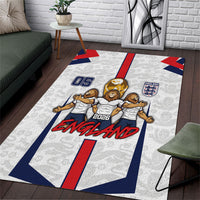 Custom England Football Area Rug Three Lions Trophy St George Cross