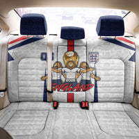Custom England Football Back Car Seat Cover Three Lions Trophy St George Cross