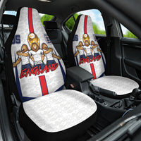Custom England Football Car Seat Cover Three Lions Trophy St George Cross