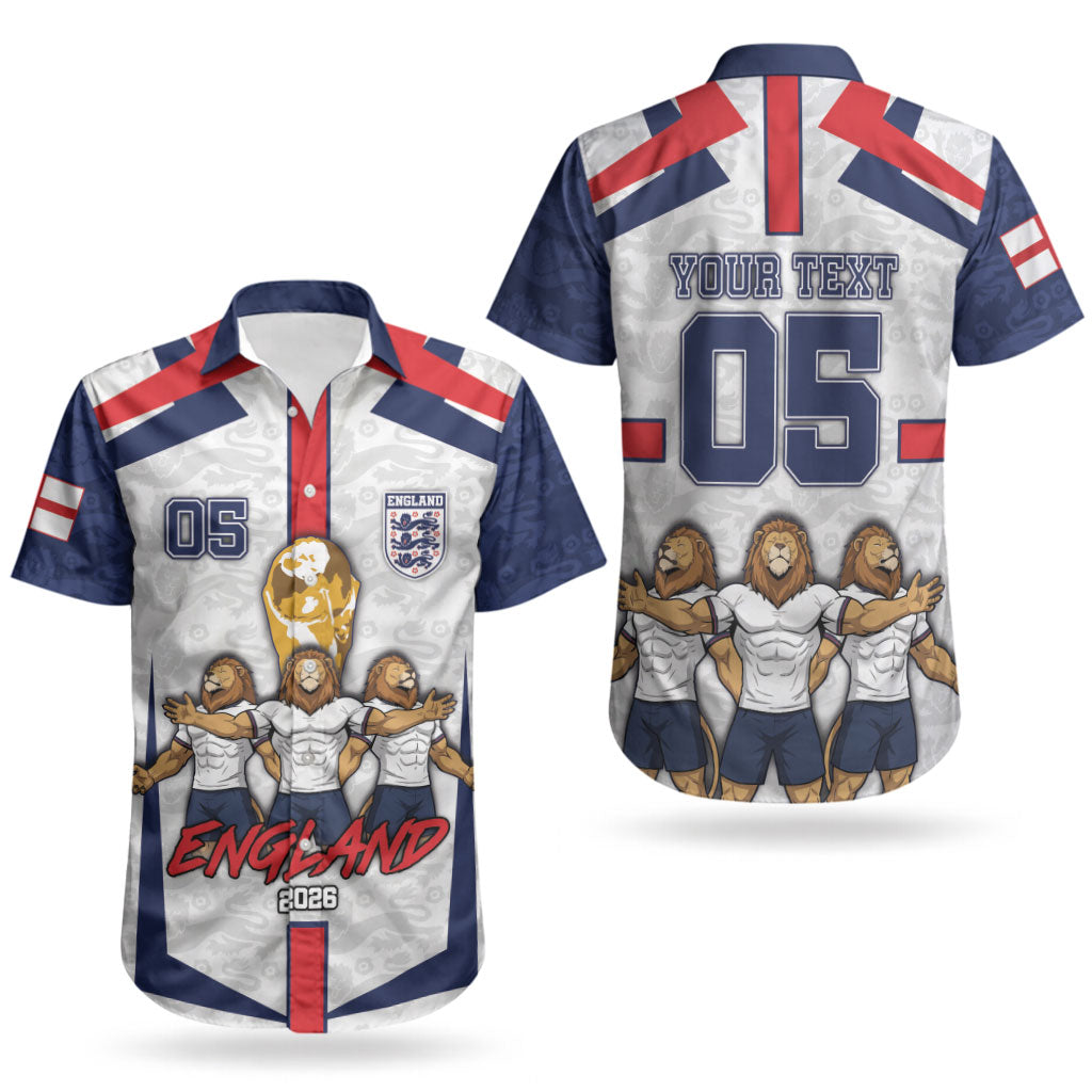 Custom England Football Couples Matching Puletasi and Hawaiian Shirt Three Lions Trophy St George Cross