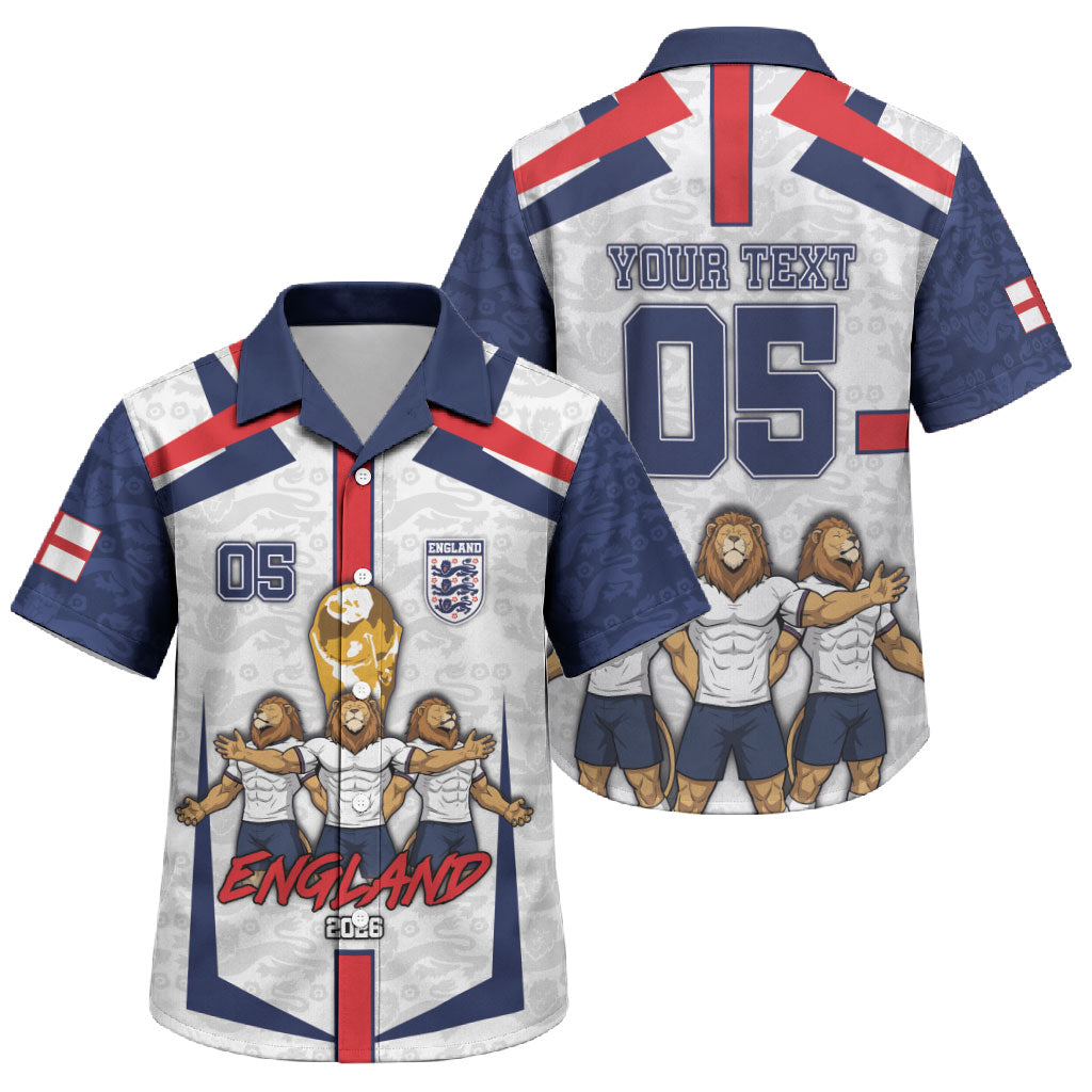 Custom England Football Family Matching Tank Maxi Dress and Hawaiian Shirt Three Lions Trophy St George Cross
