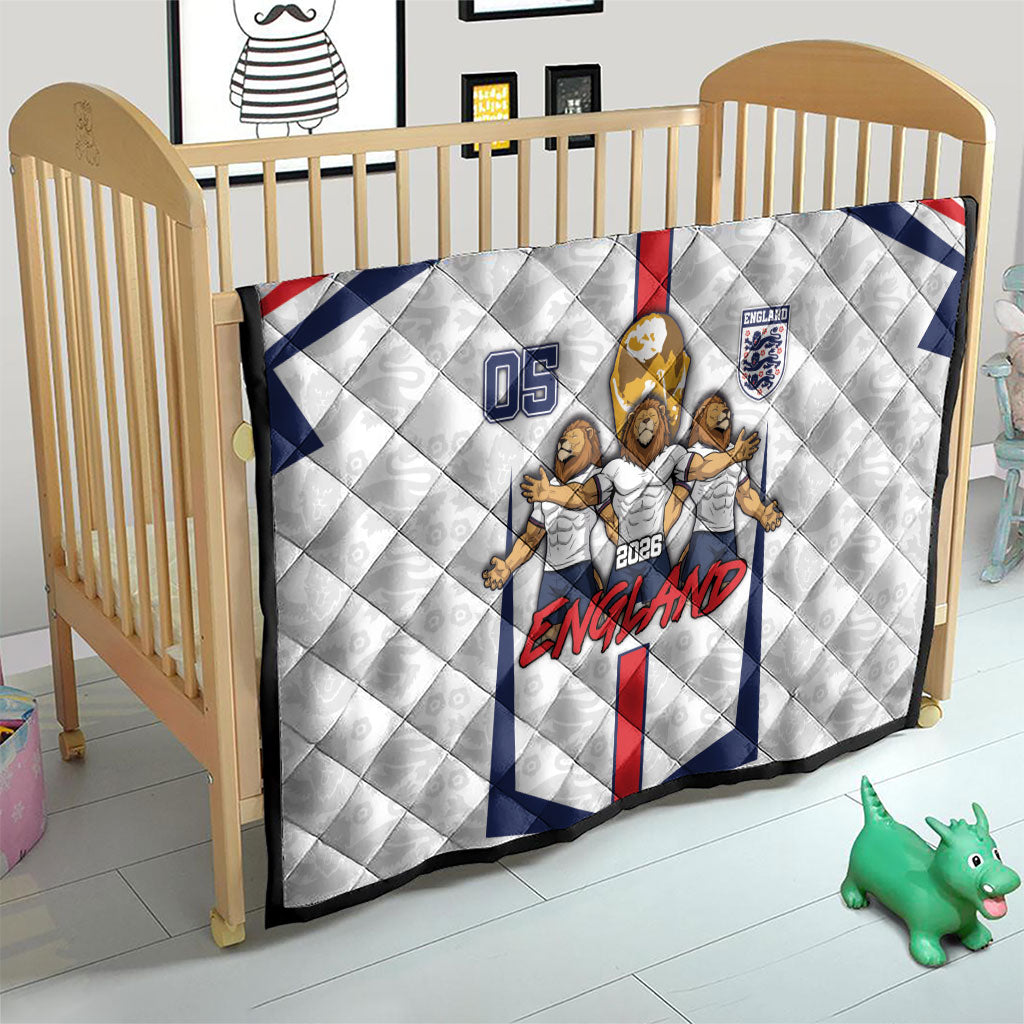 Custom England Football Quilt Three Lions Trophy St George Cross