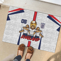 Custom England Football Rubber Doormat Three Lions Trophy St George Cross