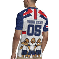Custom England Football Rugby Jersey Three Lions Trophy St George Cross