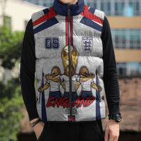 Custom England Football Sleeveless Puffer Jacket Three Lions Trophy St George Cross