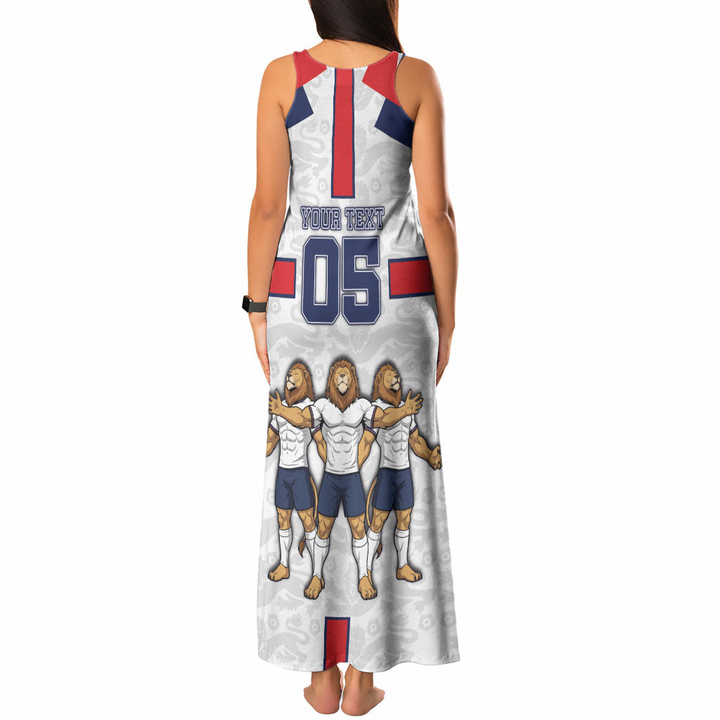 Custom England Football Tank Maxi Dress Three Lions Trophy St George Cross