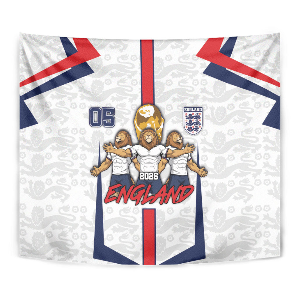 Custom England Football Tapestry Three Lions Trophy St George Cross