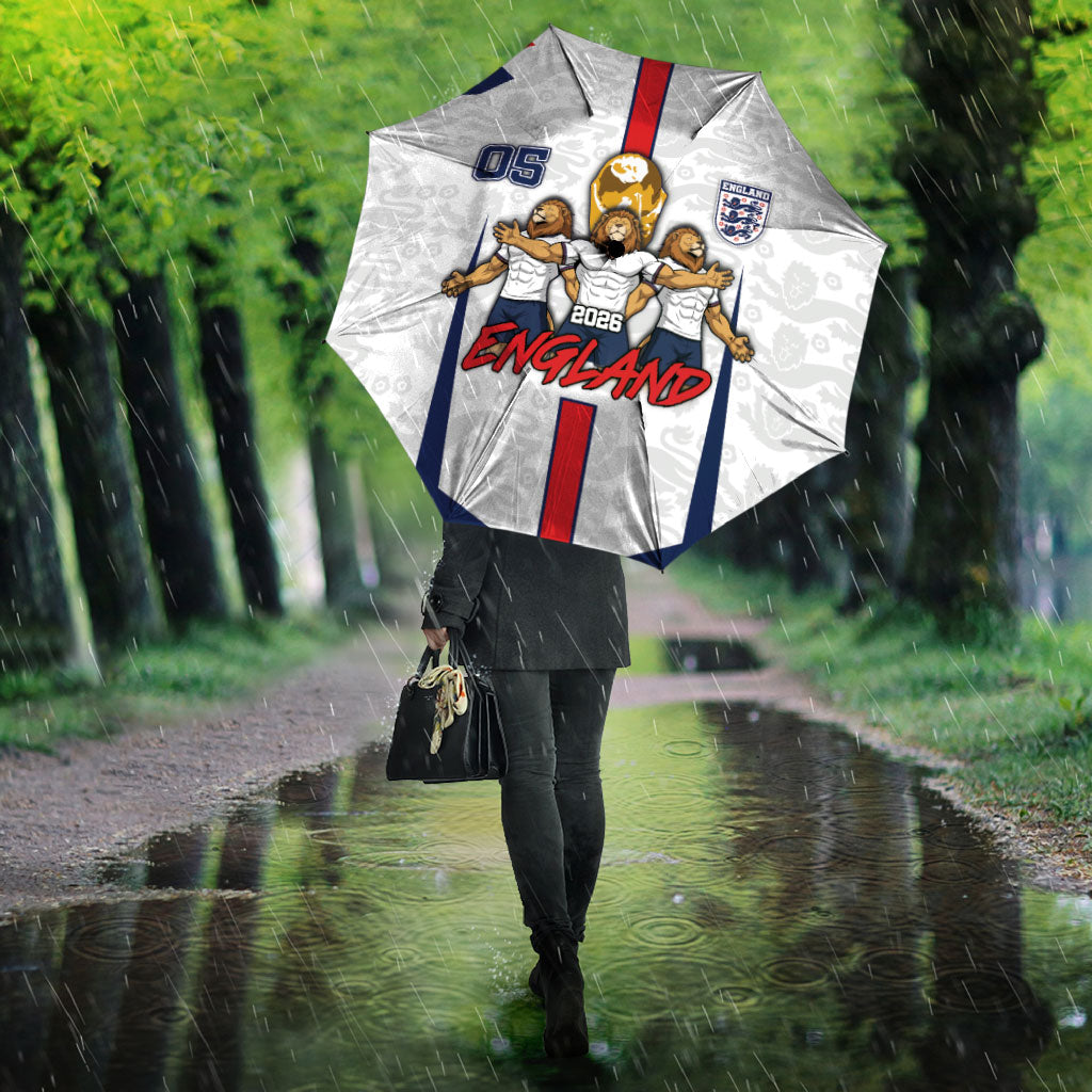 Custom England Football Umbrella Three Lions Trophy St George Cross