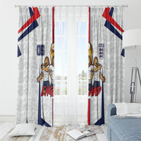 Custom England Football Window Curtain Three Lions Trophy St George Cross