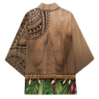 Warrior Muscle Tattoo 3D Funny Graphic Kimono Six Pack Abs Bone Necklace Leaf Skirt DT05 - Polynesian Pride