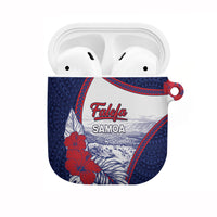 Falefa Samoa Village AirPods Case Valley Polynesian Tribal Hibiscus Floral DT05 Navy - Polynesian Pride