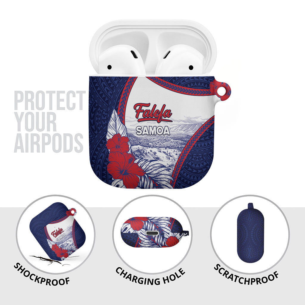 Falefa Samoa Village AirPods Case Valley Polynesian Tribal Hibiscus Floral DT05 - Polynesian Pride