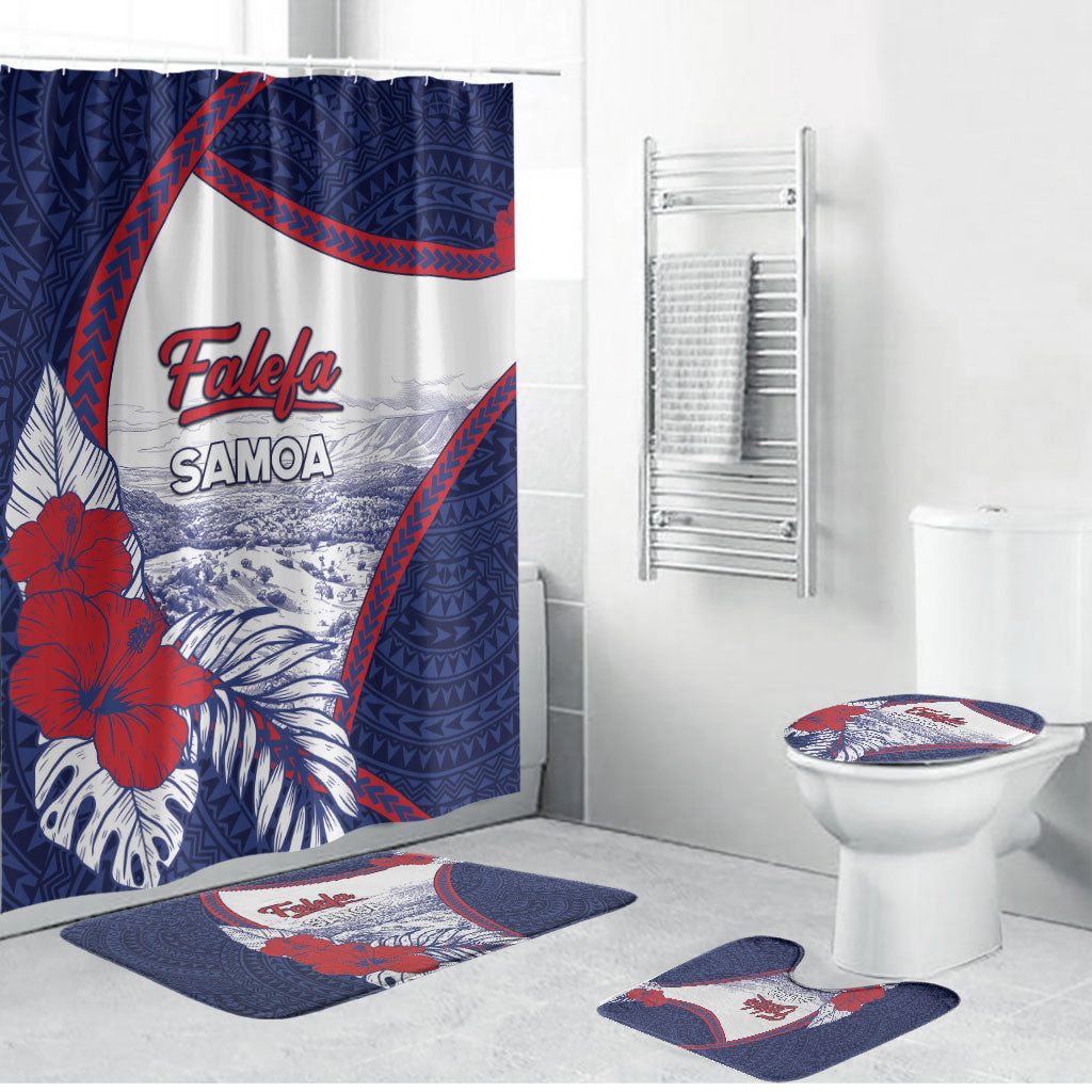 Falefa Samoa Village Bathroom Set Valley Polynesian Tribal Hibiscus Floral
