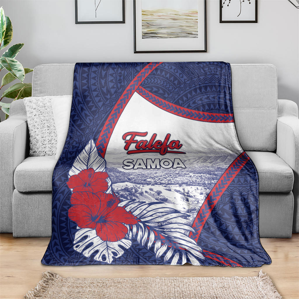Falefa Samoa Village Blanket Valley Polynesian Tribal Hibiscus Floral DT05 - Polynesian Pride