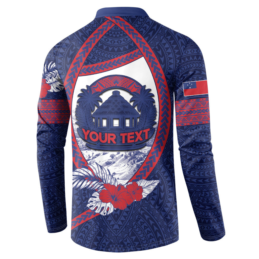Personalised Falefa Samoa Village Button Sweatshirt Valley Polynesian Tribal Hibiscus Floral DT05 - Polynesian Pride
