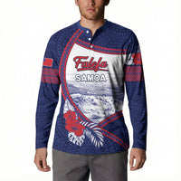 Personalised Falefa Samoa Village Button Sweatshirt Valley Polynesian Tribal Hibiscus Floral DT05 - Polynesian Pride
