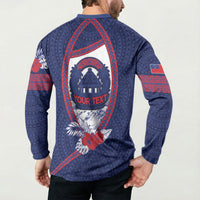 Personalised Falefa Samoa Village Button Sweatshirt Valley Polynesian Tribal Hibiscus Floral DT05 - Polynesian Pride