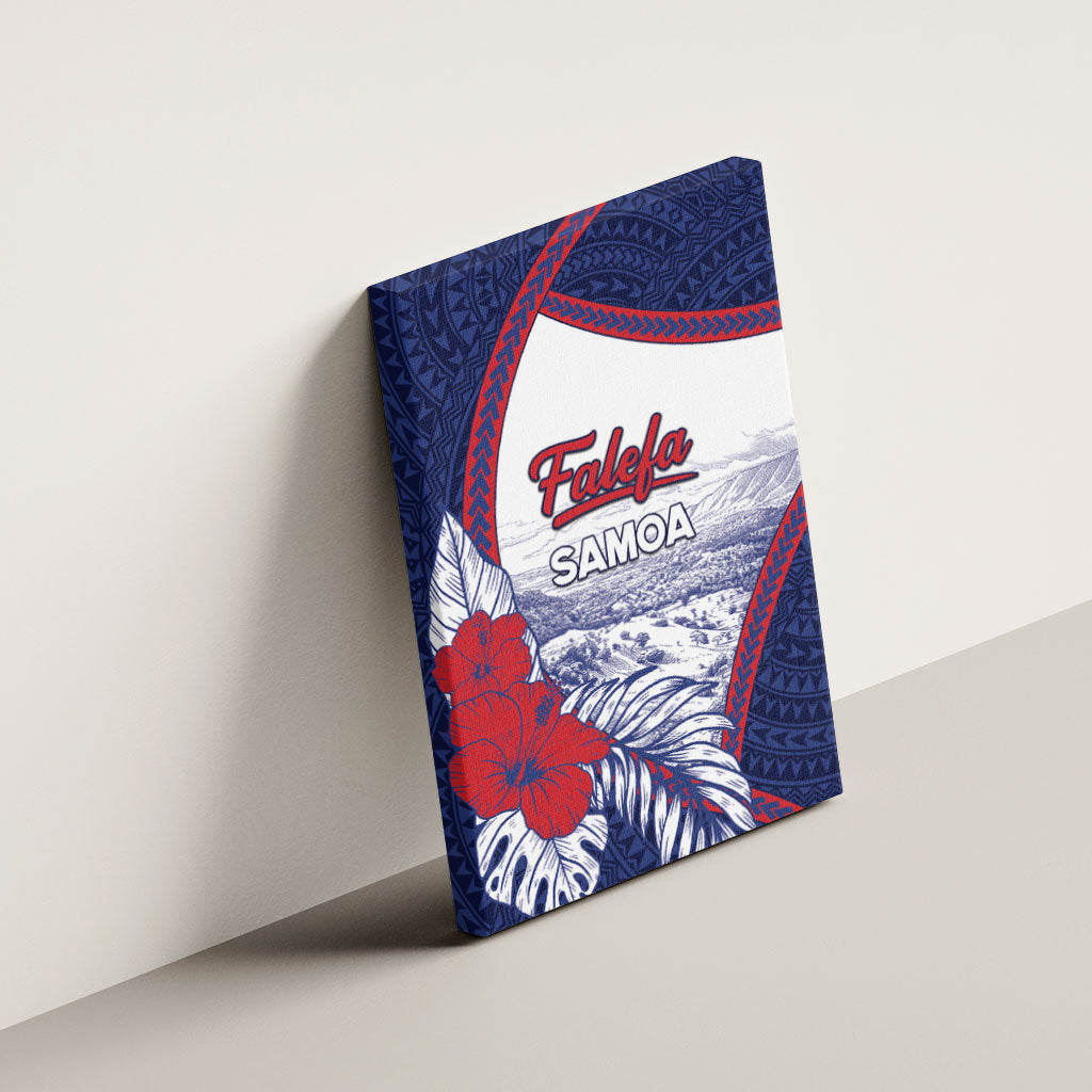 Falefa Samoa Village Canvas Wall Art Valley Polynesian Tribal Hibiscus Floral DT05 - Polynesian Pride