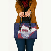 Falefa Samoa Village Leather Bag Valley Polynesian Tribal Hibiscus Floral DT05 - Polynesian Pride