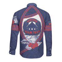 Personalised Falefa Samoa Village Long Sleeve Button Shirt Valley Polynesian Tribal Hibiscus Floral DT05 - Polynesian Pride