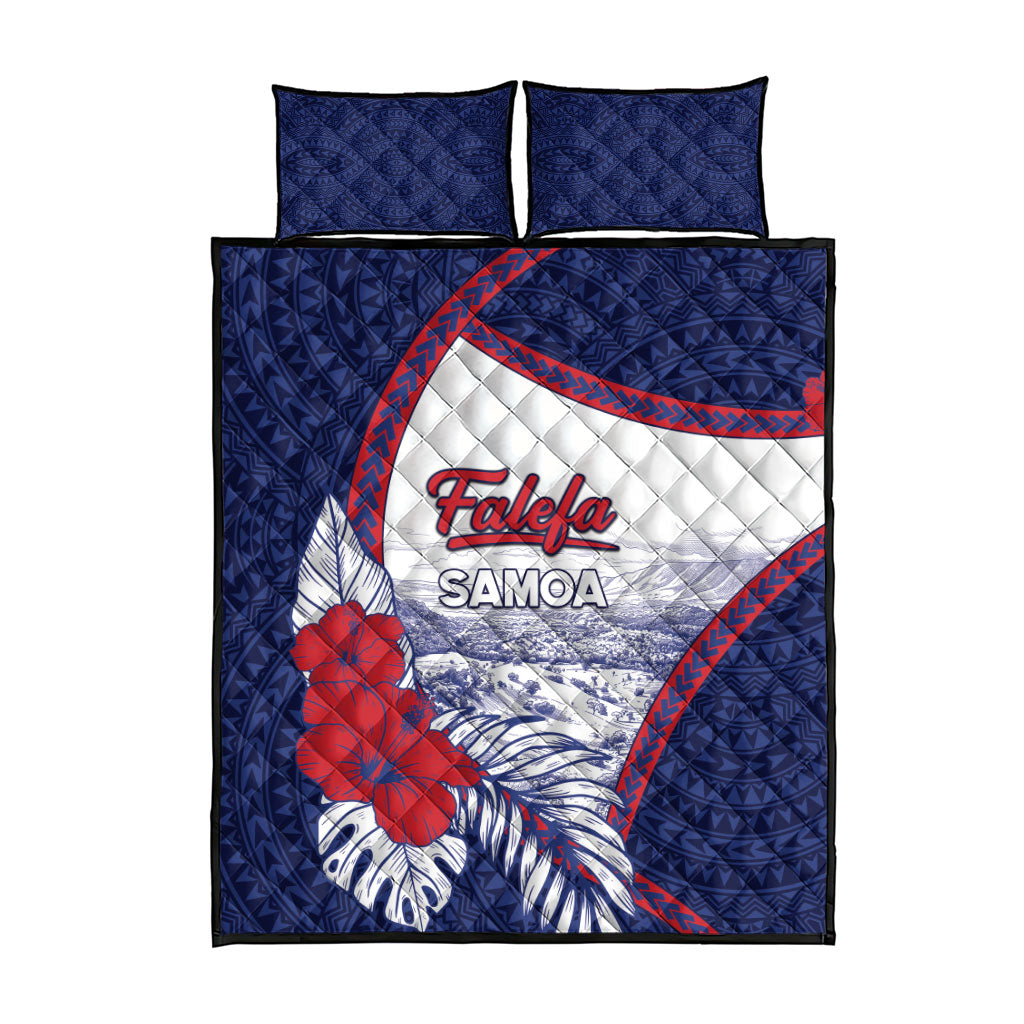 Falefa Samoa Village Quilt Bed Set Valley Polynesian Tribal Hibiscus Floral DT05 - Polynesian Pride