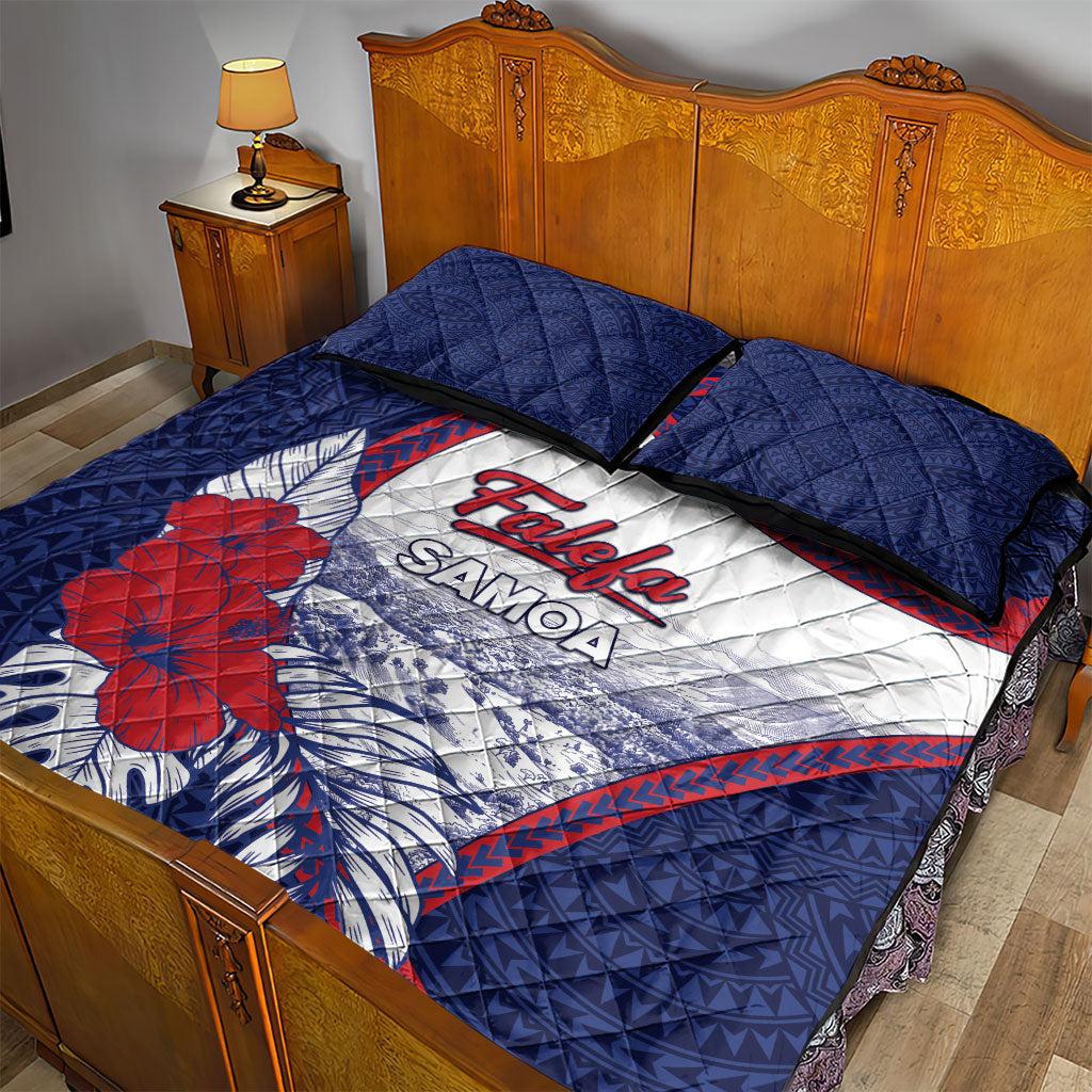 Falefa Samoa Village Quilt Bed Set Valley Polynesian Tribal Hibiscus Floral DT05 - Polynesian Pride
