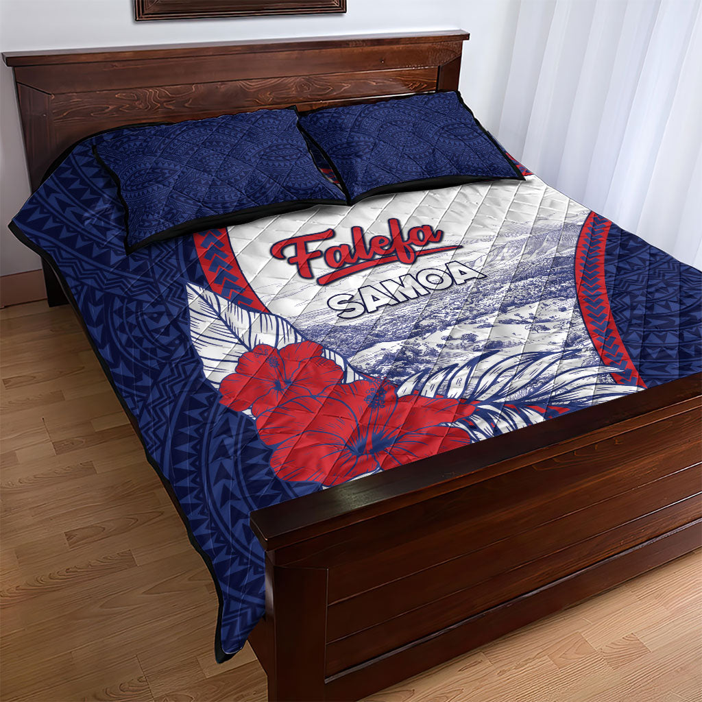 Falefa Samoa Village Quilt Bed Set Valley Polynesian Tribal Hibiscus Floral DT05 - Polynesian Pride