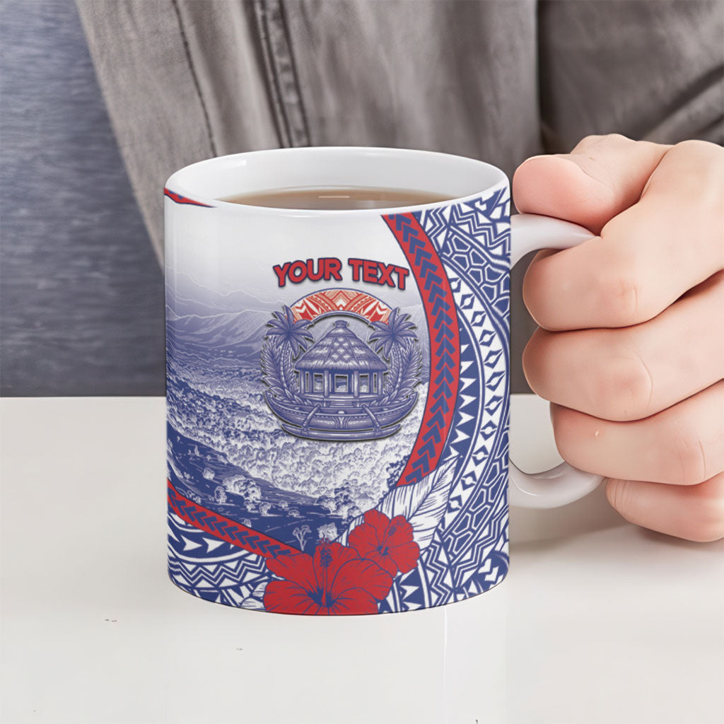 Personalised Vaitele Samoa Village Ceramic Mug Falefa Valley Polynesian Tribal Hibiscus Floral DT05 - Polynesian Pride