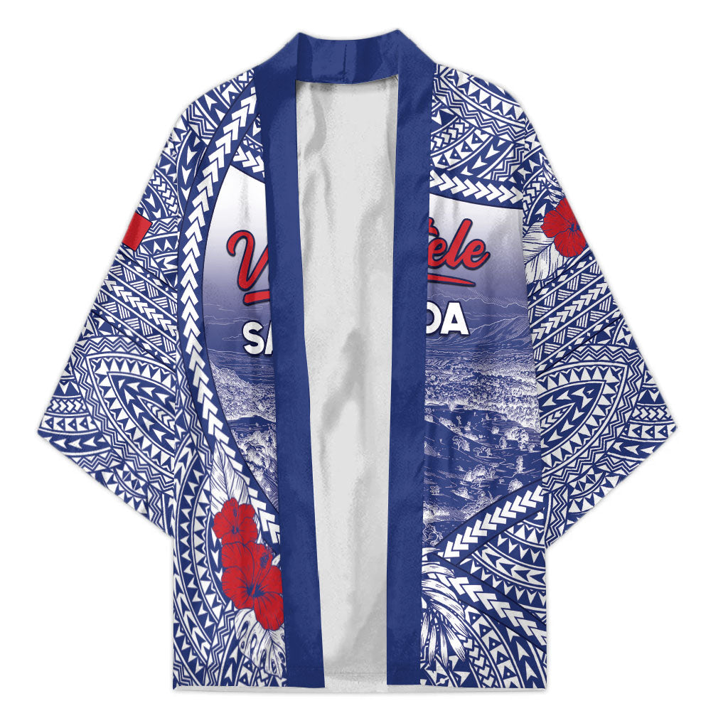 Personalised Vaitele Samoa Village Kimono Falefa Valley Polynesian Tribal Hibiscus Floral