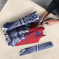 Vaitele Samoa Village Umbrella Falefa Valley Polynesian Tribal Hibiscus Floral DT05 - Polynesian Pride
