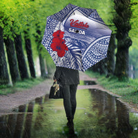 Vaitele Samoa Village Umbrella Falefa Valley Polynesian Tribal Hibiscus Floral DT05 - Polynesian Pride