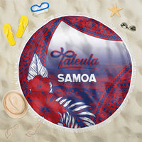Faleula Samoa Village Beach Blanket Falefa Valley Polynesian Tribal Hibiscus Floral DT05 One Size 150cm Red - Polynesian Pride