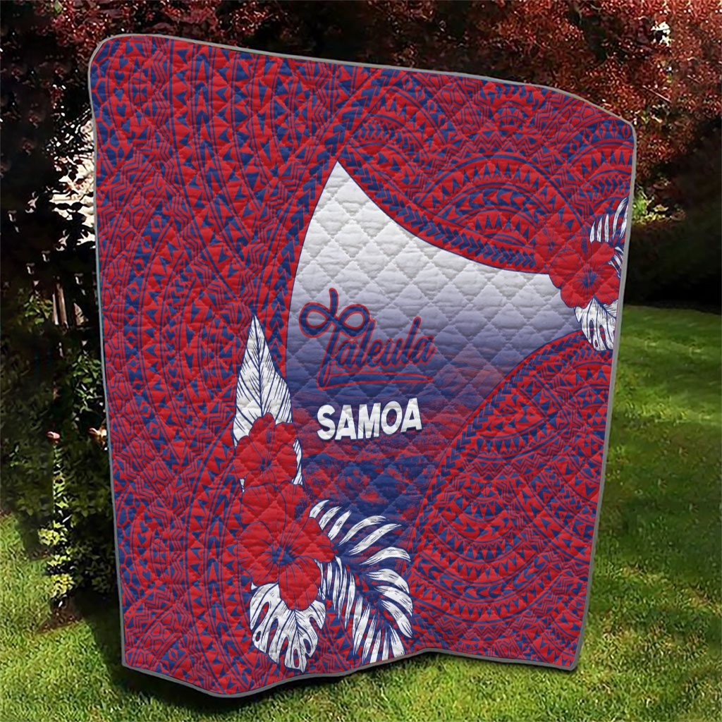 Faleula Samoa Village Quilt Falefa Valley Polynesian Tribal Hibiscus Floral DT05 - Polynesian Pride