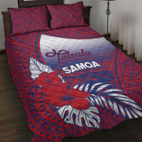 Faleula Samoa Village Quilt Bed Set Falefa Valley Polynesian Tribal Hibiscus Floral DT05 Red - Polynesian Pride