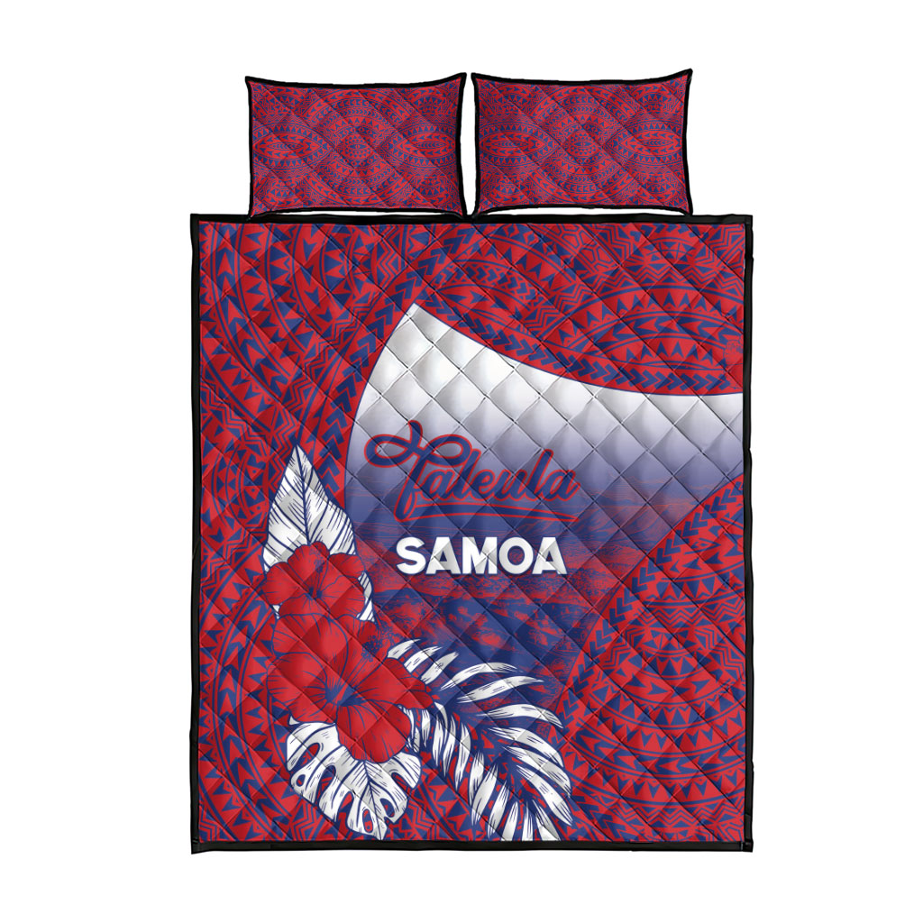 Faleula Samoa Village Quilt Bed Set Falefa Valley Polynesian Tribal Hibiscus Floral DT05 - Polynesian Pride