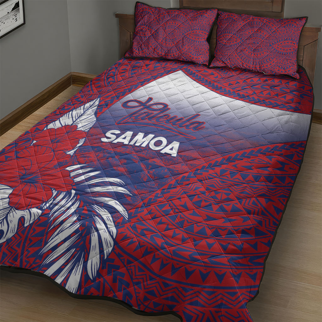 Faleula Samoa Village Quilt Bed Set Falefa Valley Polynesian Tribal Hibiscus Floral DT05 - Polynesian Pride
