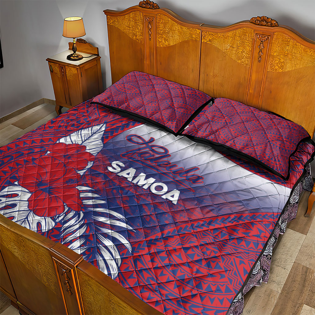 Faleula Samoa Village Quilt Bed Set Falefa Valley Polynesian Tribal Hibiscus Floral DT05 - Polynesian Pride