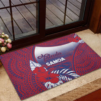 Faleula Samoa Village Rubber Doormat Falefa Valley Polynesian Tribal Hibiscus Floral DT05 - Polynesian Pride