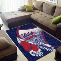 Vailele Samoa Village Area Rug Map Polynesian Tribal Hibiscus Floral DT05 - Polynesian Pride