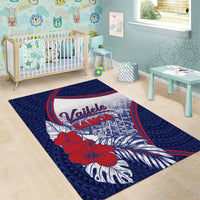 Vailele Samoa Village Area Rug Map Polynesian Tribal Hibiscus Floral DT05 - Polynesian Pride