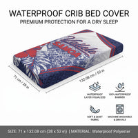 Vailele Samoa Village Baby Bed Cover Map Polynesian Tribal Hibiscus Floral DT05 - Polynesian Pride