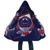 Personalised Vailele Samoa Village Cloak Map Polynesian Tribal Hibiscus Floral DT05 Unisex Navy - Polynesian Pride