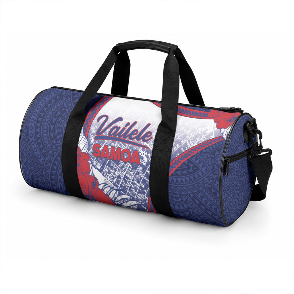 Vailele Samoa Village Duffle Bag Map Polynesian Tribal Hibiscus Floral DT05 - Polynesian Pride