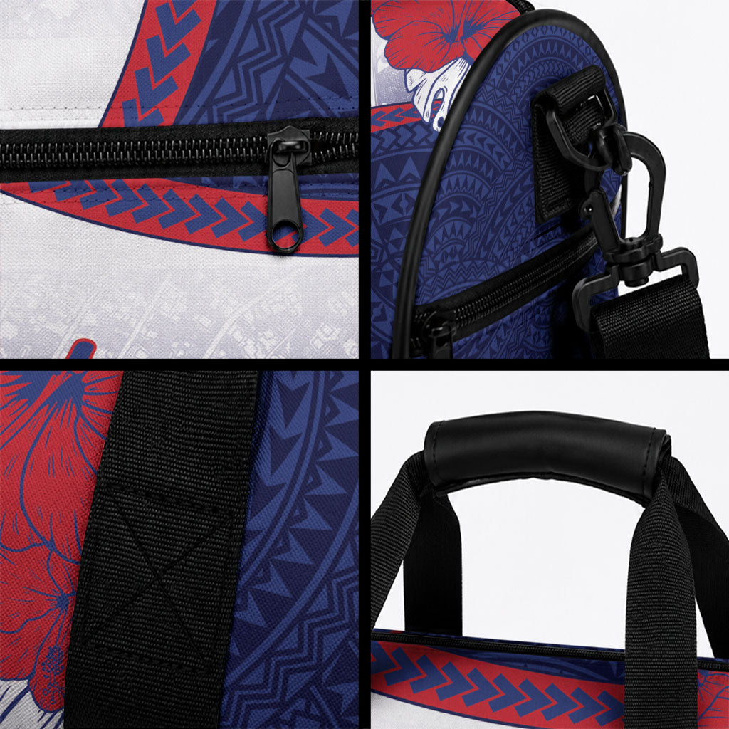 Vailele Samoa Village Duffle Bag Map Polynesian Tribal Hibiscus Floral DT05 - Polynesian Pride